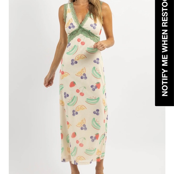JUST FRUITY SLIP MIDI DRESS - Picture 2 of 3